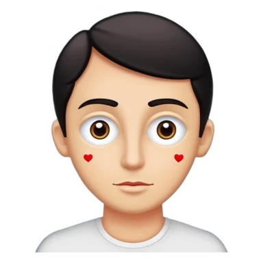 Quiero un emoji con el rostro de Félix de straykid, pero con los ojos más rasgados y con corazones, estrellas y destellos de luces alrededor, sobre su cabeza que diga "Te amo Josefa" con letras modernas pero cambia esos tonos que sean más naturales y que parezca un a persona oriental sticker