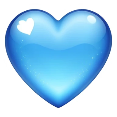 sparkle blue heart sticker