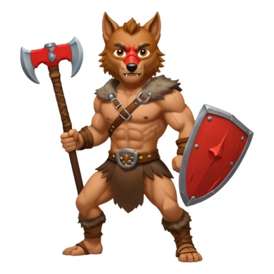 barbarian wolf rider sticker