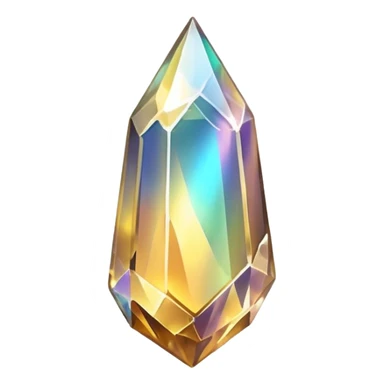 golden iridescent nebula crystal shard sticker