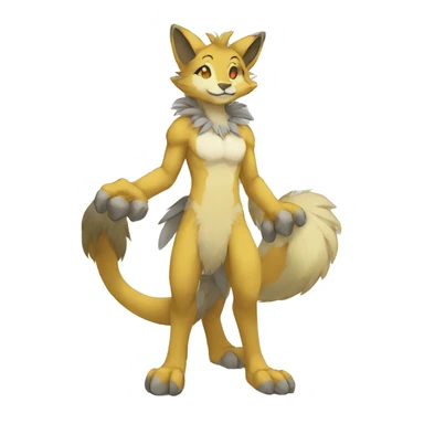 Anthro Sona Fakemon Full Body sticker