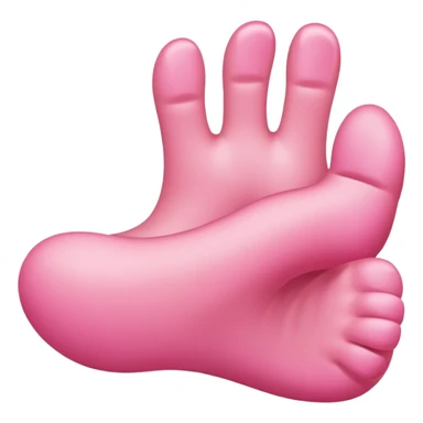 Attach a thumbs up emoji to where the toes are on a foot emoji   sticker