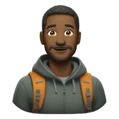 Man on mountain sticker