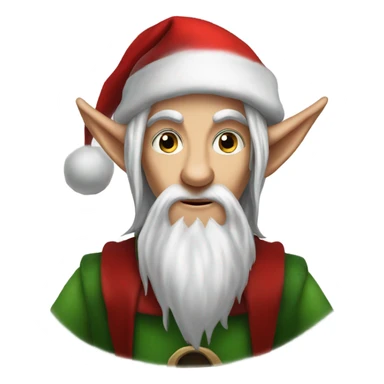 rogue male elf fantasy wearing santa hat sticker