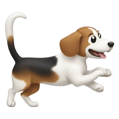 dog chasing its own tail sticker