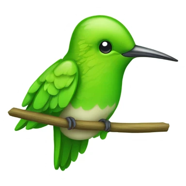 Lime humming bird  sticker