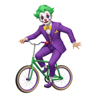 Unicyclist Joker  sticker