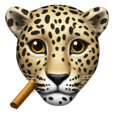Leopard holding a spliff sticker