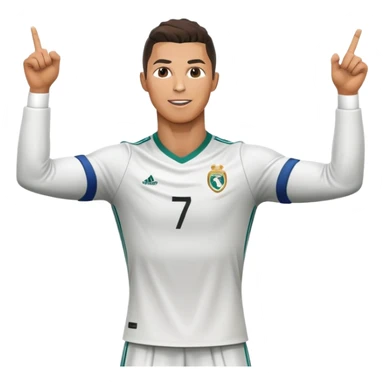 Cristiano Ronaldo soccer player celebrating a goal sticker