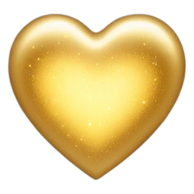 gold heart shine sticker