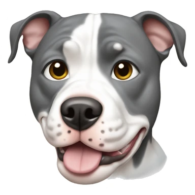 Gray and white pitbull sticker
