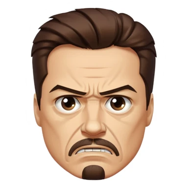 angry tony stark sticker