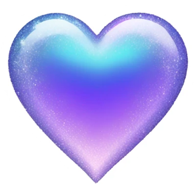sparkly indigo-lilac-gradient iridescent heart sticker