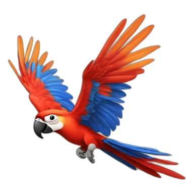 Scarlet Macaw Flying sticker
