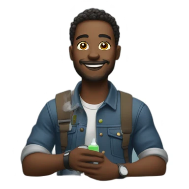 Cool guy selling vapes sticker