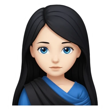 GIRL WITH BLACK LONG HAIR POLE DANCE EYES CLOTH sticker