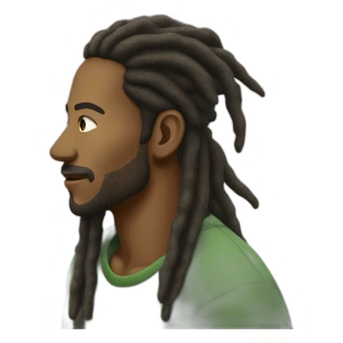 rasta man in profile sticker