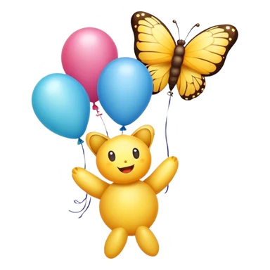 Butterfly with congratulations balloons ￼ sticker