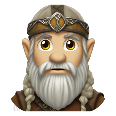 gimli dwarf in lord of the rings style sticker