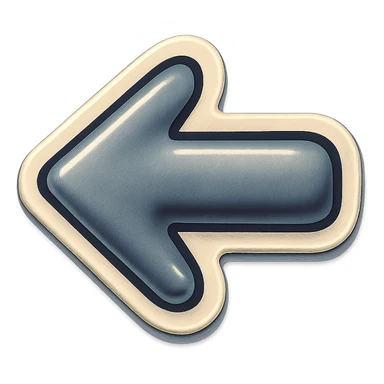 A gray arrow pointing left sticker with a vintage design and a retro vibe sticker