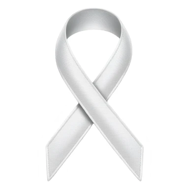fita branca de conscientização sticker