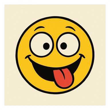 silly emoji, simple and clear expression sticker