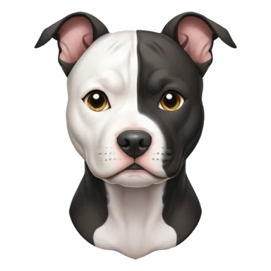 Black and white American Staffordshire Terrier sticker