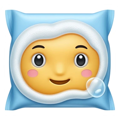 Bubble tissue wipes sticker