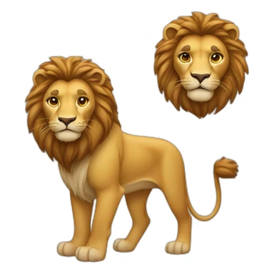 A lion  hero in human body  sticker