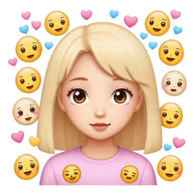 Aesthetic and cute emojis girly sticker