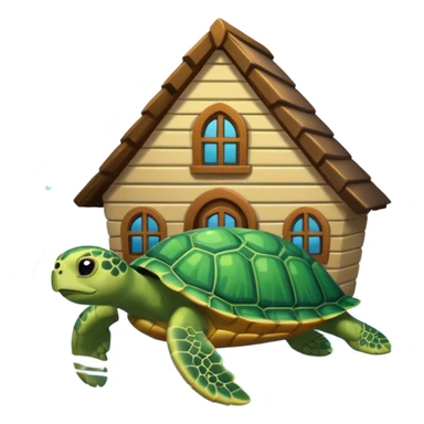 pet turtle in water house sticker