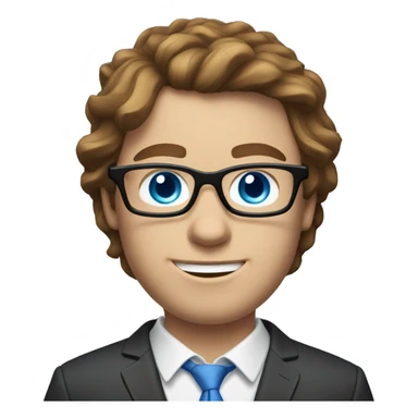 white guy with brown hair, blue eyes and glasses playing xbox sticker