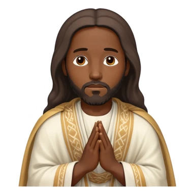 Black Jesus with prayer shawl  sticker