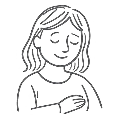 hand-drawn outlined icon of a mother sticker