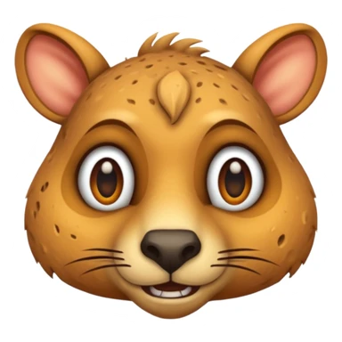 animals living in desert, just face sticker