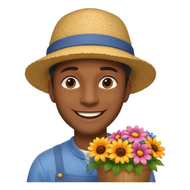 Street Flower Seller black man  sticker