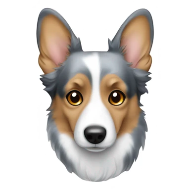 blue merle corgi brown eyes sticker