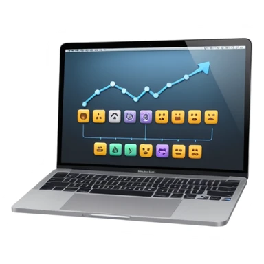 macbook showing you timle in screen for after effect sticker