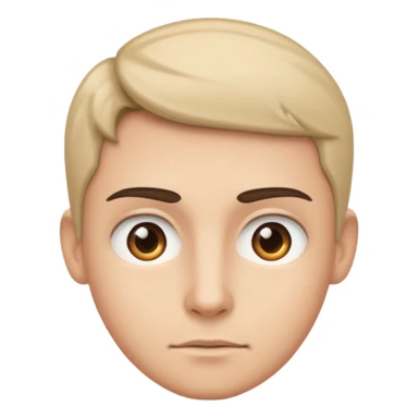 Staring straight face sticker