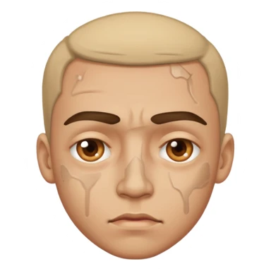 bruises near the man's eye sticker