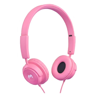 light pink headphones, soft and cute sticker