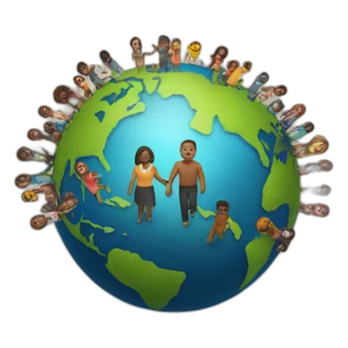 earth and people sticker