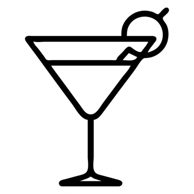 cocktail, elegant, flat sticker