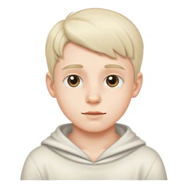 European white skin boy  sticker