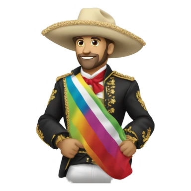 Torero con bandera lgbt sticker