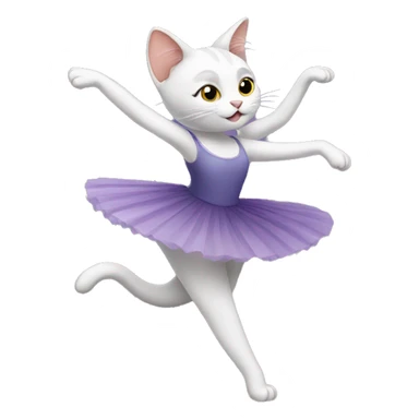 Cat dancing ballet sticker