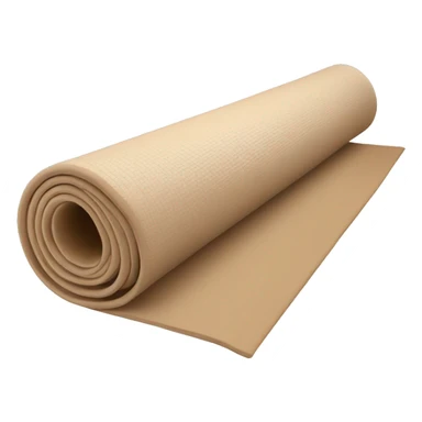 beige half rolled out yoga mat sticker