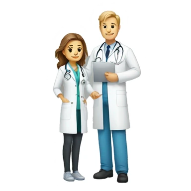 doctor and patient sticker