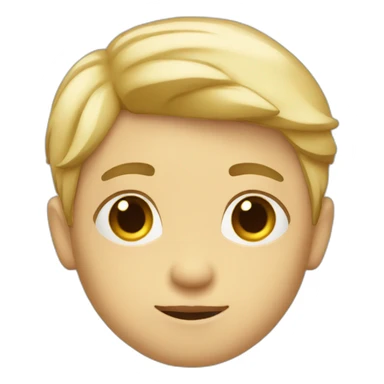 blone boy looking to the right sticker