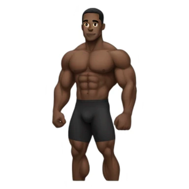 Black bodybuilder sticker